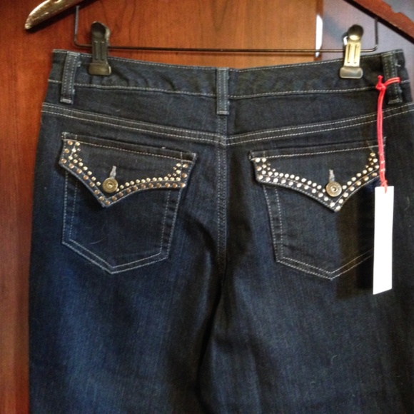 Style and Co Curvy 4 Blue Jeans mid rise - Picture 6 of 9